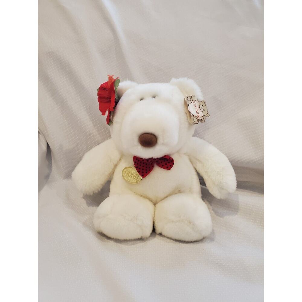Vintage 1991 White Gund Bear Truelove Style 1542 Stuffed Plush Toy
